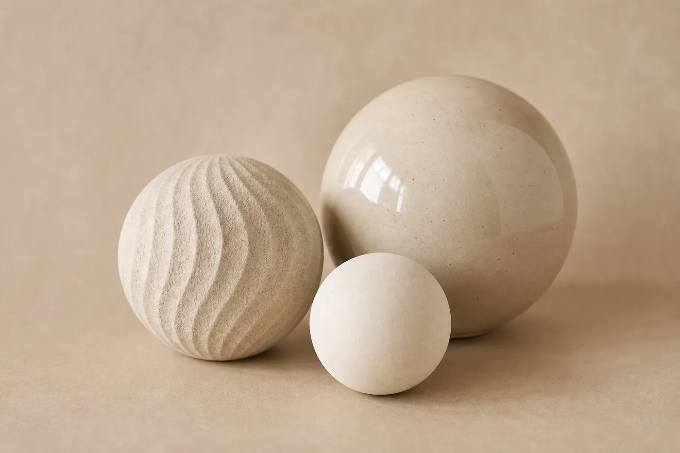 Trio Boules Céramique Déco — N°08