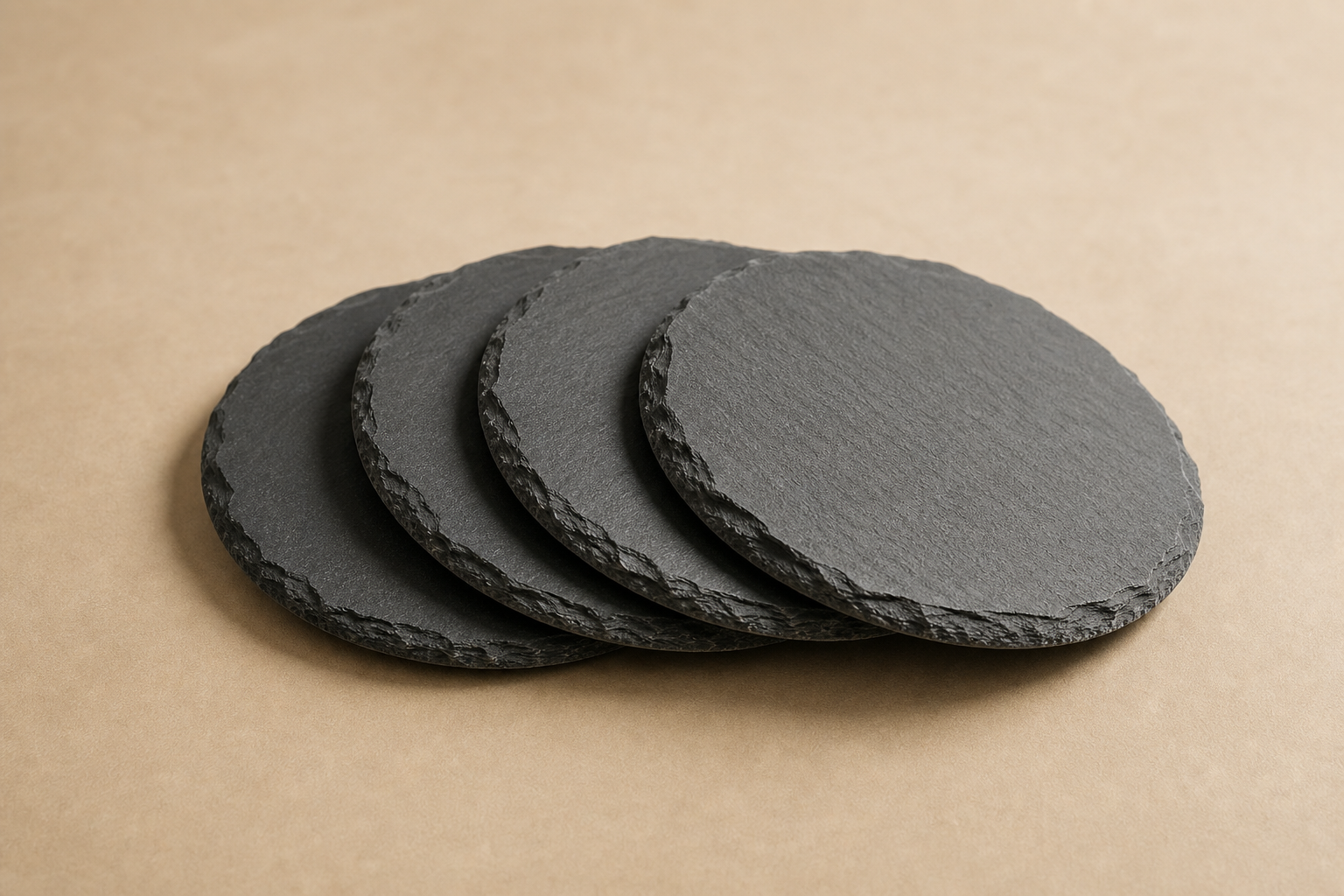 Sous-Verres Ardoise (Lot de 4) — Série 11