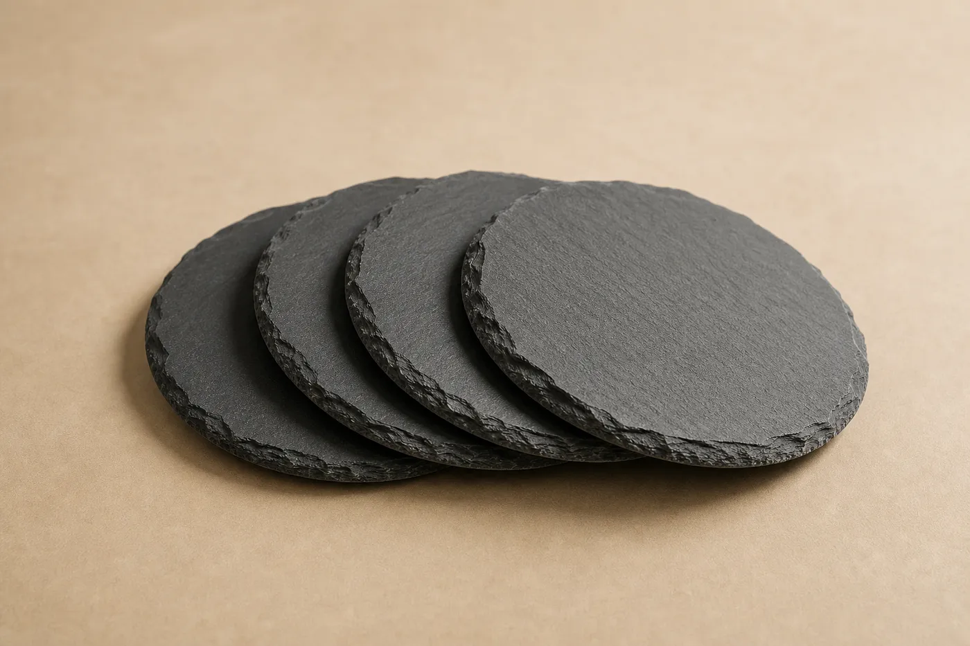 Sous-Verres Ardoise (Lot de 4) — Série 11