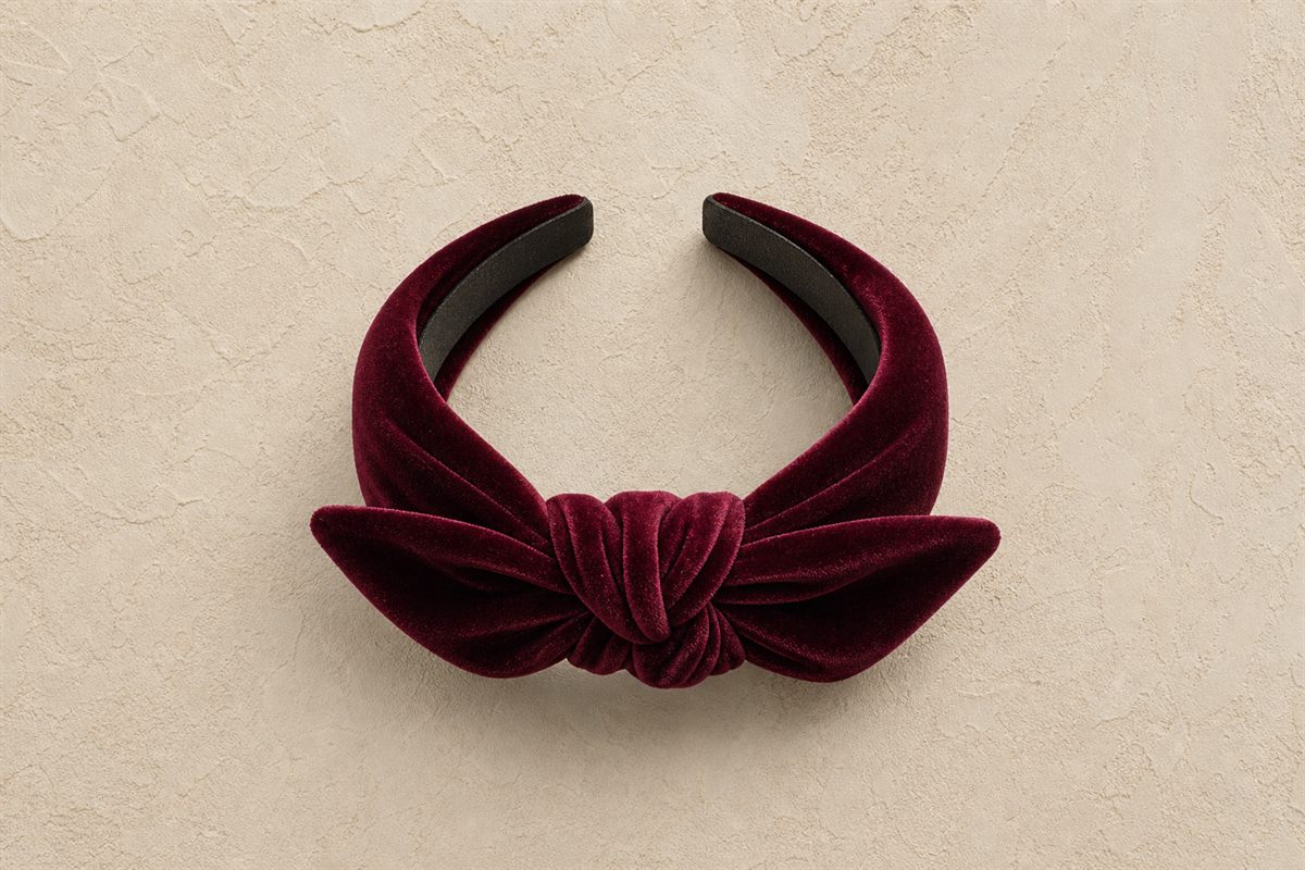 Iconic Bandeau Cheveux Noué Velours