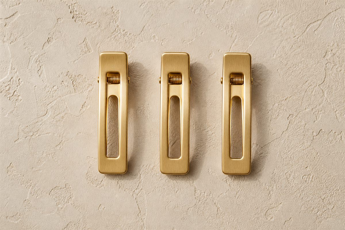 Trio de Mini Barrettes Dorées — Iconic