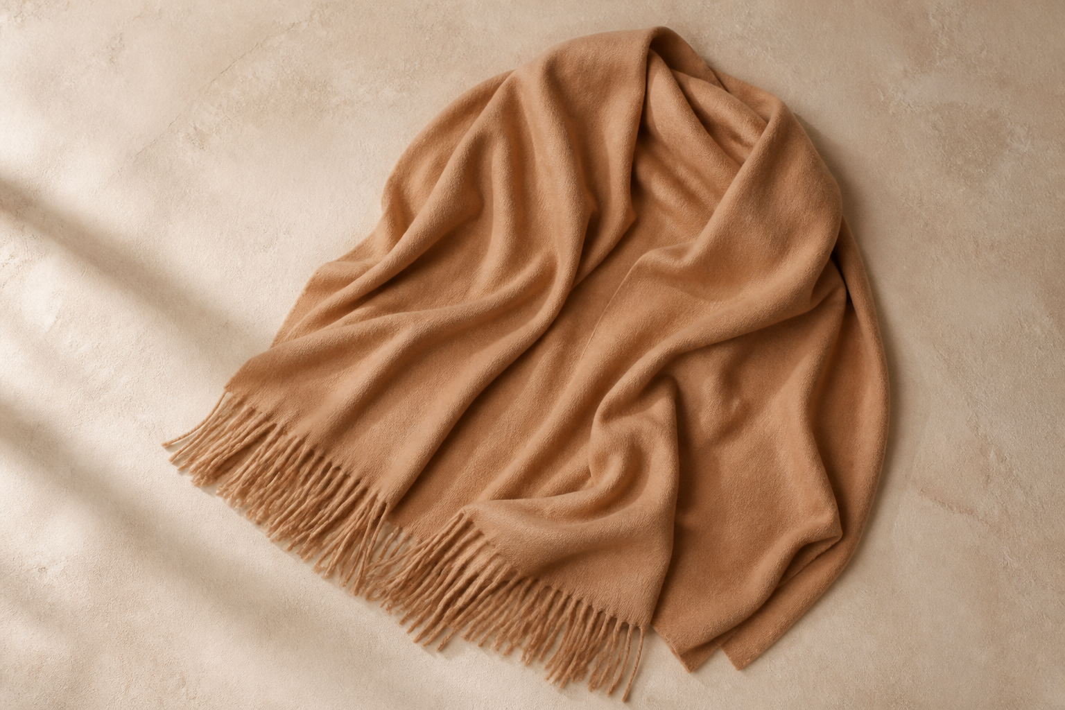 Signature Oversized Fringed Stole Essential