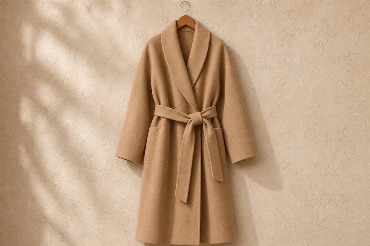 Iconic Manteau Peignoir Oversize Ceinturé Signature