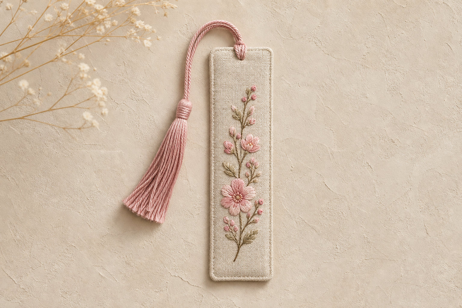 Embroidered Fabric Bookmark — Iconic