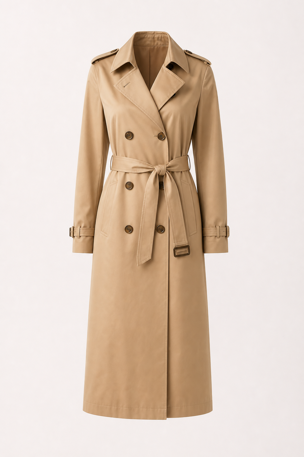 Iconic Long Coated Cotton Trench Essential